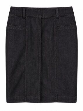 Kenneth Cole Black Denim Pencil Skirt